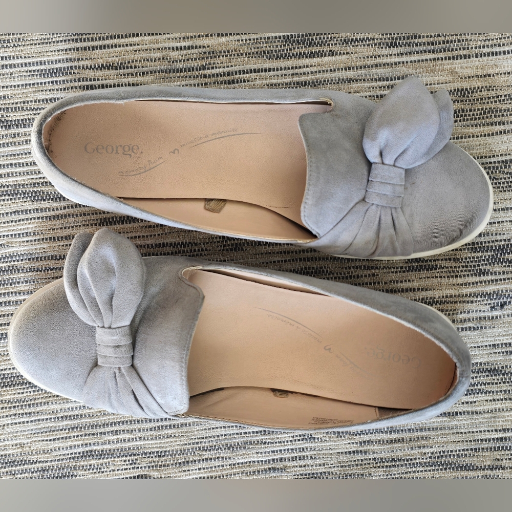 George Women's Gray Slip-On Shoes Size 9